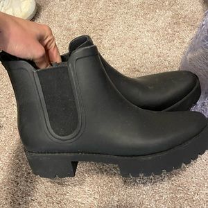 Loeffler Randall Black Rain Boots